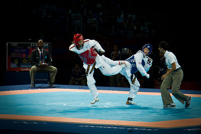 Combat de taekwondo aux Jeux Olympiques